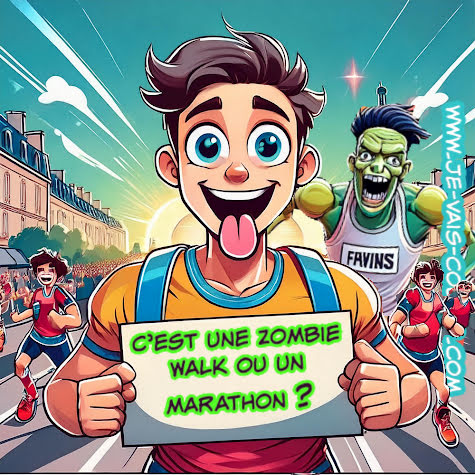 pancarte d'encouragement moqueur pour un marathon