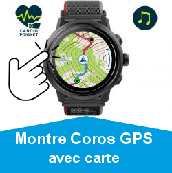 Montre Coros GPS avec carte